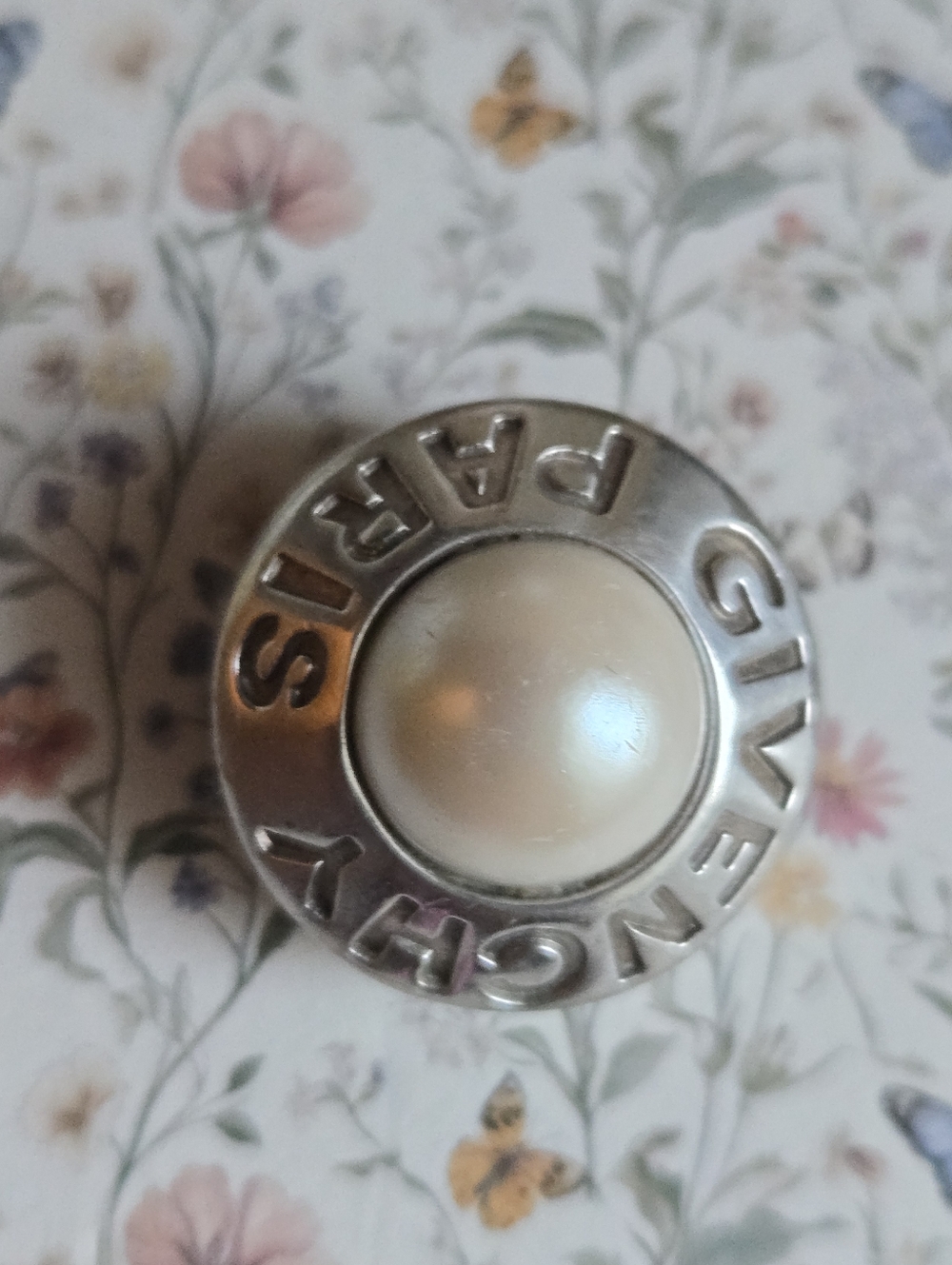 Vintage Givenchy Pearl Clip On Single Earring